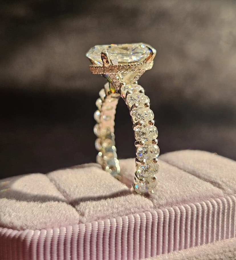 3CT Oval Cut Diamond Ring