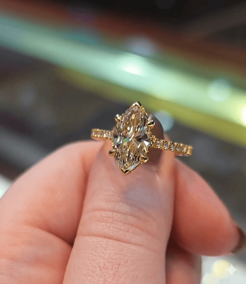 Round Cut Bezel Set Ring